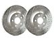 SP Performance Double Drilled and Slotted 8-Lug Rotors with Silver Zinc Plating; Rear Pair (13-22 F-350 Super Duty SRW)
