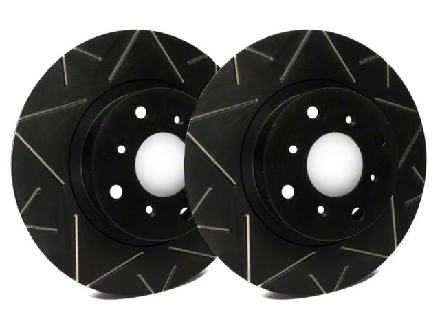 SP Performance Peak Series Slotted 8-Lug Rotors with Black Zinc Plating; Rear Pair (11-12 F-350 Super Duty SRW)