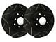 SP Performance Peak Series Slotted 8-Lug Rotors with Black Zinc Plating; Front Pair (13-22 4WD F-350 Super Duty)
