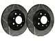SP Performance Peak Series Slotted 8-Lug Rotors with Black Zinc Plating; Front Pair (13-22 4WD F-350 Super Duty)