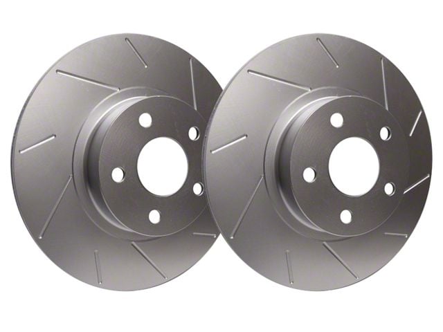 SP Performance Slotted 8-Lug Rotors with Silver Zinc Plating; Rear Pair (11-12 F-350 Super Duty SRW)