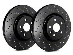 SP Performance Cross-Drilled 5-Lug Rotors with Black ZRC Coated; Front Pair (02-18 RAM 1500, Excluding SRT-10 & Mega Cab)