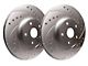 SP Performance Cross-Drilled and Slotted 8-Lug Rotors with Silver Zinc Plating; Front Pair (09-18 RAM 2500)