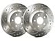 SP Performance Cross-Drilled and Slotted 8-Lug Rotors with Silver Zinc Plating; Front Pair (09-18 RAM 2500)
