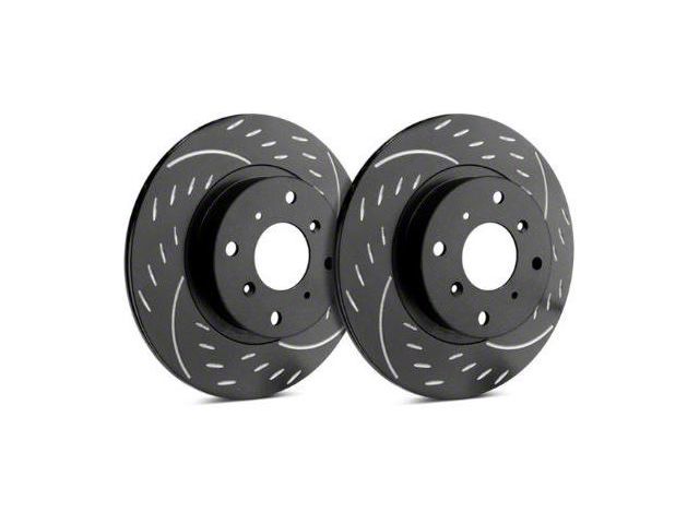 SP Performance Diamond Slot 8-Lug Rotors with Black Zinc Plating; Front Pair (03-08 RAM 3500)