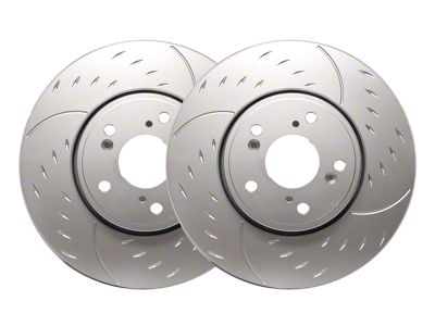 SP Performance Diamond Slot 8-Lug Rotors with Silver Zinc Plating; Front Pair (03-08 RAM 3500)