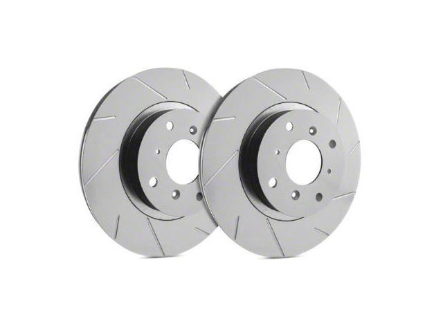 SP Performance Slotted 8-Lug Rotors with Gray ZRC Coating; Front Pair (09-18 RAM 3500)