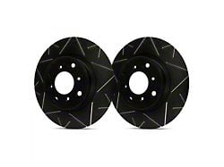 SP Performance Peak Series Slotted 6-Lug Rotors with Black ZRC Coated; Front Pair (19-23 Ranger)