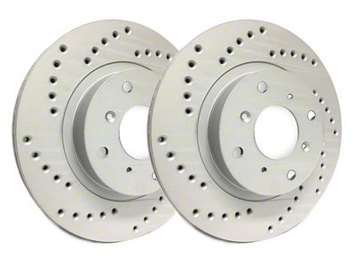 SP Performance Cross-Drilled 8-Lug Rotors with Gray ZRC Coating; Front Pair (07-10 Sierra 2500 HD)