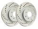 SP Performance Cross-Drilled 8-Lug Rotors with Gray ZRC Coating; Front Pair (07-10 Sierra 2500 HD)