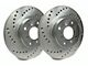 SP Performance Cross-Drilled 8-Lug Rotors with Silver ZRC Coating; Front Pair (07-10 Sierra 2500 HD)