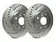 SP Performance Cross-Drilled 8-Lug Rotors with Silver ZRC Coating; Front Pair (11-25 Sierra 2500 HD)