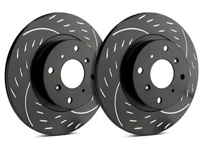 SP Performance Diamond Series Slotted 8-Lug Rotors with Black ZRC Coating; Rear Pair (11-25 Sierra 2500 HD)