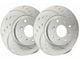 SP Performance Diamond Series Slotted 8-Lug Rotors with Gray ZRC Coating; Front Pair (11-25 Sierra 2500 HD)