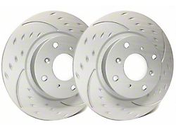 SP Performance Diamond Series Slotted 8-Lug Rotors with Gray ZRC Coating; Rear Pair (11-25 Sierra 2500 HD)