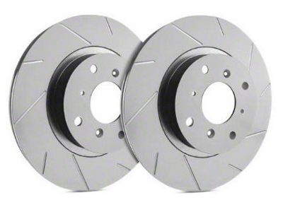 SP Performance Slotted 8-Lug Rotors with Gray ZRC Coating; Rear Pair (07-10 Sierra 2500 HD)