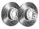 SP Performance Cross-Drilled and Slotted 6-Lug Rotors with Gray ZRC Coating; Rear Pair (99-06 Silverado 1500 w/ Rotors Under 1-Inch Thick)