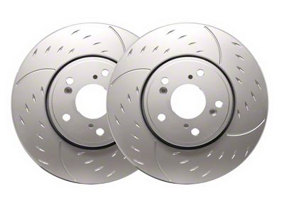 SP Performance Diamond Series Slotted 8-Lug Rotors with Silver ZRC Coating; Front Pair (11-25 Silverado 2500 HD)