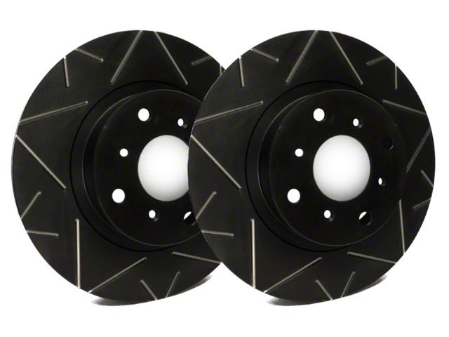 SP Performance Peak Series Slotted 8-Lug Rotors with Black Zinc Plating; Rear Pair (11-24 Silverado 2500 HD)