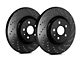 SP Performance Cross-Drilled 8-Lug Rotors with Black ZRC Coating; Front Pair (11-25 Silverado 3500 HD SRW)