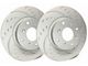 SP Performance Diamond Series Slotted 8-Lug Rotors with Gray ZRC Coating; Front Pair (11-25 Silverado 3500 HD SRW)