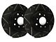 SP Performance Peak Series Slotted 8-Lug Rotors with Black Zinc Plating; Front Pair (11-24 Silverado 3500 HD)