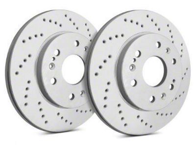 SP Performance Cross-Drilled 8-Lug Rotors with Gray ZRC Coating; Rear Pair (11-12 F-250 Super Duty)