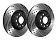 SP Performance Double Drilled and Slotted 8-Lug Rotors with Black ZRC Coated; Rear Pair (13-22 F-250 Super Duty)