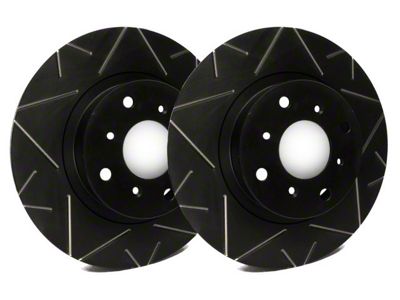 SP Performance Peak Series Slotted 8-Lug Rotors with Black ZRC Coated; Front Pair (11-12 4WD F-250 Super Duty)