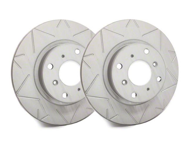 SP Performance Peak Series Slotted 8-Lug Rotors with Gray ZRC Coating; Front Pair (13-22 4WD F-250 Super Duty)