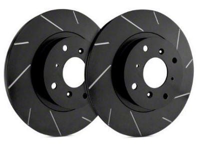 SP Performance Slotted 8-Lug Rotors with Black ZRC Coated; Rear Pair (11-12 F-250 Super Duty)