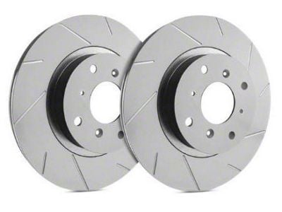 SP Performance Slotted 8-Lug Rotors with Gray ZRC Coating; Rear Pair (11-12 F-250 Super Duty)