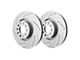 SP Performance Cross-Drilled and Slotted 6-Lug Rotors with Gray ZRC Coating; Rear Pair (21-24 Tahoe)