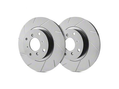 SP Performance Slotted 6-Lug Rotors with Gray ZRC Coating; Front Pair (21-24 Tahoe, Excluding Police)