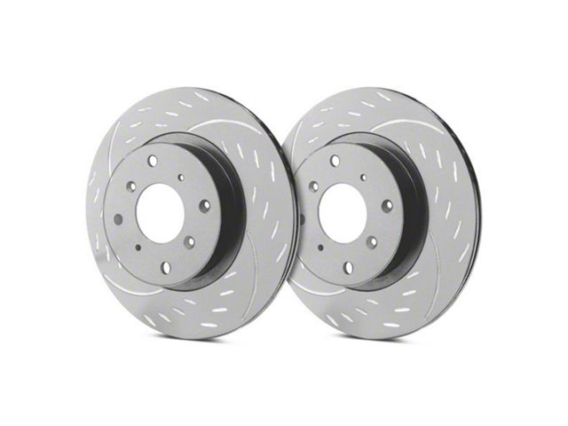 SP Performance Diamond Slot 6-Lug Rotors with Gray ZRC Coating; Rear Pair (21-24 Yukon)