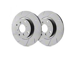 SP Performance Slotted 6-Lug Rotors with Gray ZRC Coating; Rear Pair (21-25 Yukon)