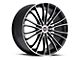 Spec-1 SP-1 Gloss Black and Machined 5-Lug Wheel; 17x7.5; 40mm Offset (87-90 Dakota)