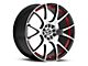 Spec-1 SP-2 Gloss Black and Machined Red Line 5-Lug Wheel; 18x8; 40mm Offset (87-90 Dakota)