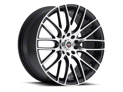 Spec-1 SP-20 Gloss Black and Machined 5-Lug Wheel; 17x7.5; 38mm Offset (87-90 Dakota)