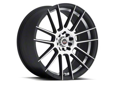 Spec-1 SP-21 Matte Black and Machined 5-Lug Wheel; 17x7.5; 38mm Offset (87-90 Dakota)