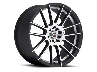 Spec-1 SP-21 Matte Black and Machined 5-Lug Wheel; 18x8; 38mm Offset (87-90 Dakota)