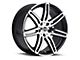 Spec-1 SP-24 Gloss Black and Machined 5-Lug Wheel; 18x8; 38mm Offset (87-90 Dakota)