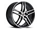 Spec-1 SP-25 Gloss Black and Machined 5-Lug Wheel; 18x8; 38mm Offset (87-90 Dakota)