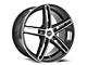 Spec-1 SP-49 Gloss Black and Machined 5-Lug Wheel; 18x8; 35mm Offset (87-90 Dakota)