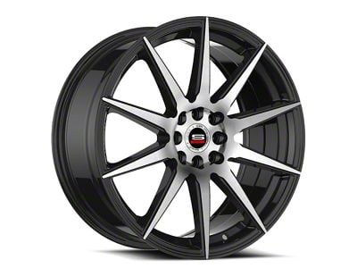 Spec-1 SP-51 Gloss Black and Machined 5-Lug Wheel; 17x7.5; 42mm Offset (87-90 Dakota)