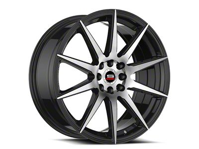 Spec-1 SP-51 Gloss Black and Machined 5-Lug Wheel; 20x8.5; 38mm Offset (87-90 Dakota)