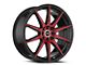 Spec-1 SP-51 Gloss Black and Red Machined 5-Lug Wheel; 20x8.5; 38mm Offset (87-90 Dakota)