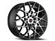 Spec-1 SP-52 Gloss Black and Machined 5-Lug Wheel; 18x8; 38mm Offset (87-90 Dakota)