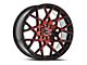 Spec-1 SP-52 Gloss Black and Red Machined 5-Lug Wheel; 18x8; 38mm Offset (87-90 Dakota)