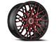 Spec-1 SP-53 Gloss Black and Red Machined 5-Lug Wheel; 18x8; 38mm Offset (87-90 Dakota)